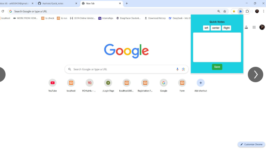 Quick Notes Extension